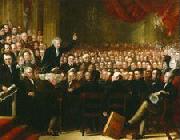 Benjamin Robert Haydon Oil painting of William Smeal addressing the Anti-Slavery Society at their annual convention Germany oil painting artist
